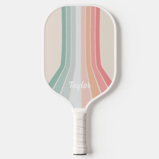 Aangepaste naam retroflectorstrepen geometrische pickleball paddle (Voorkant)