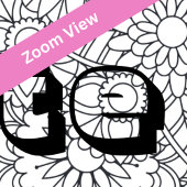 Aangepaste naam Reuzenolifant Bloemen Kleurplaten Poster