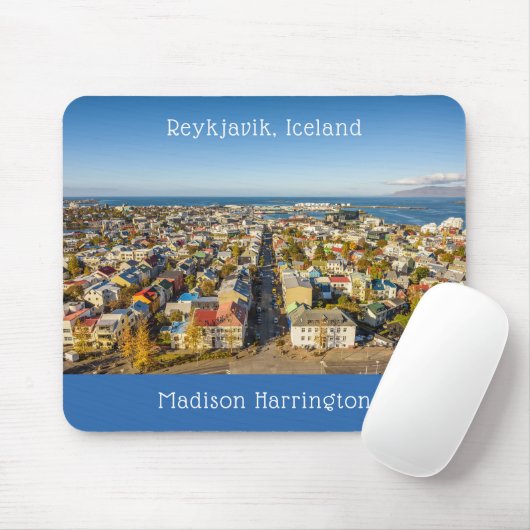 Aangepaste naam Reykjavik IJsland Muismat (Met muis)