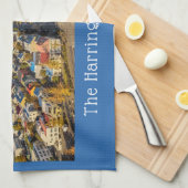 Aangepaste naam Reykjavik IJsland Theedoek (Quarter Fold)