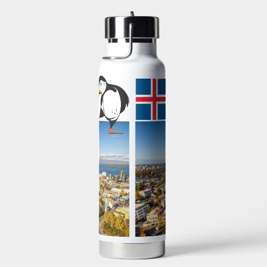 Aangepaste naam Reykjavik IJsland Waterfles (Rechts)