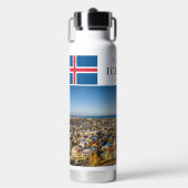 Aangepaste naam Reykjavik IJsland Waterfles (Voorkant)
