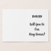 Aangepaste Naam Ringdrager Trouw Minimalistisch Folie Kaarten (Binnen)