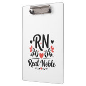Aangepaste naam RN Real Noble bloemencadeau Klembord (Links)