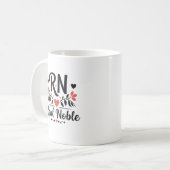 Aangepaste naam RN Real Noble bloemengeschenk Koffiemok (Voorkant links)