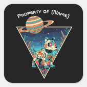 Aangepaste naam robot hond - Space Cadet sticker (Voorkant)