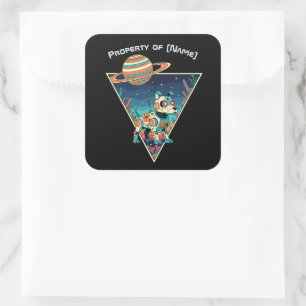 Aangepaste naam robot hond - Space Cadet sticker