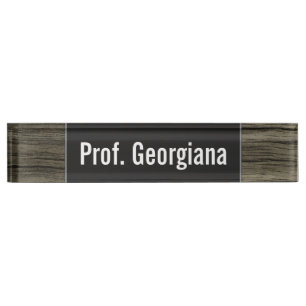 Aangepaste naam + Robuust model voor hout Naambordje