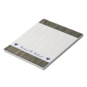 Aangepaste naam + Robuust model voor hout Notitieblok (Linkerzijde)