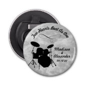 Aangepaste naam Rock & Roll Drummer Wedding Drum K Button Flesopener (Voorkant)