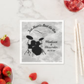 Aangepaste naam Rock & Roll Drummer Wedding Drum K Servet (Insitu)