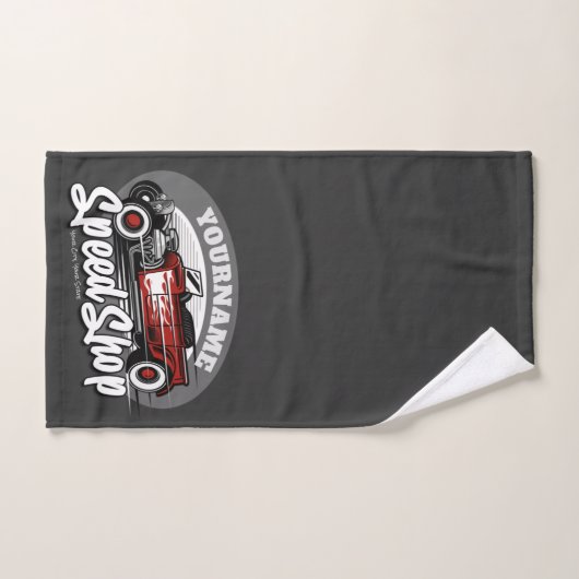 Aangepaste naam Rockabilly Roadster Speed Shop Gar Bad Handdoek (Handdoek)