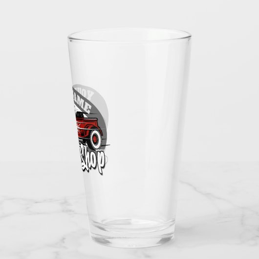 Aangepaste naam Rockabilly Roadster Speed Shop Gar Glas (Links)
