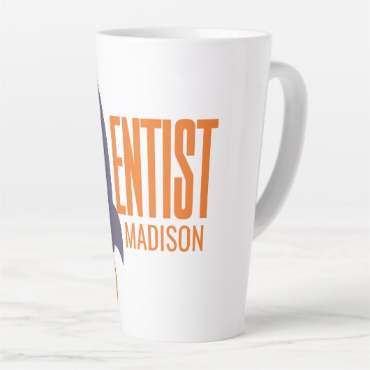 Aangepaste naam Rocket Scientist Latte Mok (Rechterhoek)