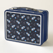 Aangepaste naam Rocketship Pattern (Achterkant)