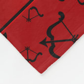 Aangepaste naam rode bogen pijlen fleece deken (Hoek)