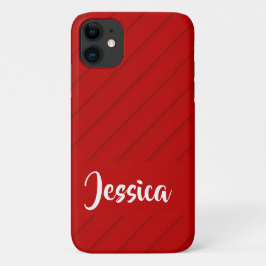 Aangepaste naam rode diagonaal plastic getextureer Case-Mate iPhone case