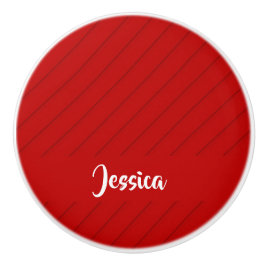 Aangepaste naam rode diagonaal plastic getextureer keramische knop