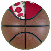 Aangepaste naam rode en roze rozen basketbal (Rechts)