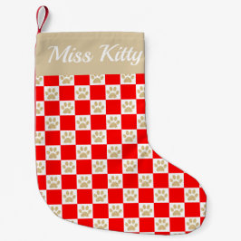 Aangepaste naam rode gouden pagina Afdrukcontrolle Kleine Kerstsok