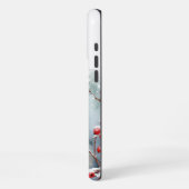 Aangepaste Naam Rode Kardinaal Vogel Winter Sneeuw iPhone Hoesje (Linkerkant)