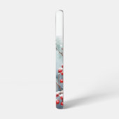 Aangepaste Naam Rode Kardinaal Vogel Winter Sneeuw Samsung Galaxy Hoesje (Linkerkant)