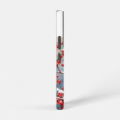 Aangepaste Naam Rode Kardinaal Vogel Winter Sneeuw Samsung Galaxy Hoesje (Rechterkant)