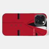 Aangepaste naam Rode Pak Stropdas Pret iPhone Hoesje (Achterkant horizontaal)