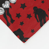 Aangepaste naam rode roller derby sterren fleece deken (Hoek)