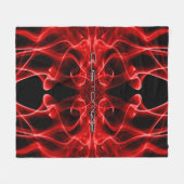 Aangepaste naam Rode rook symmetrische Zwarte Fleece Deken (Voorkant (Horizontaal))