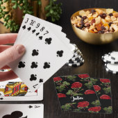 Aangepaste naam rode rozen pokerkaarten (Insitu)