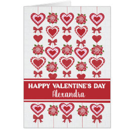 Aangepaste naam rode rozen Valentijnse rozen