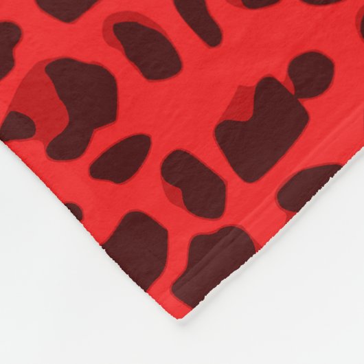 Aangepaste naam rode sneeuwvlokken rode rode stree fleece deken (Hoek)