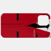 Aangepaste naam Rode Suit Necktie Fun Case-Mate iPhone Case (Achterkant (horizontaal))