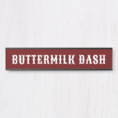 Aangepaste naam Rode Westerne stalletje Bord Deurbordje (Voorkant)