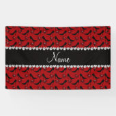 Aangepaste naam rode zwarte buisdiamant met hoge h spandoek (Horizontaal)