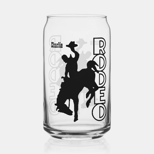Aangepaste naam Rodeo Blikvorm Glas (Voorkant)