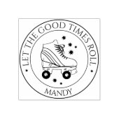 Aangepaste naam Rollerskateclub Rubberstempel (Afrduk)