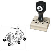 Aangepaste naam rolschaatsen rubberstempel (Gestempeld)