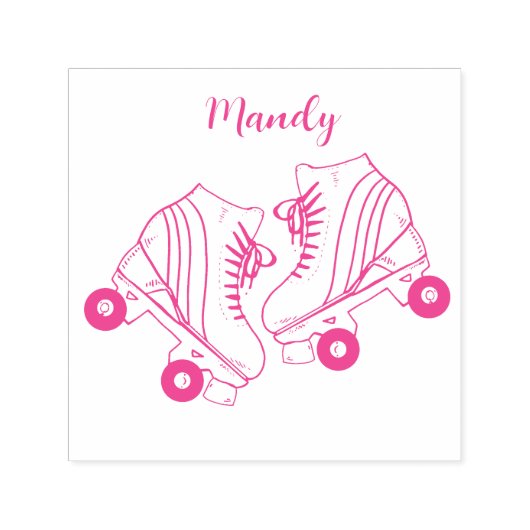 Aangepaste naam rolschaatsen  zelfinktende stempel (Design)