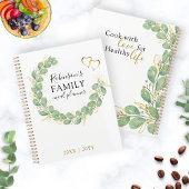 Aangepaste naam Romantic Eucalyptus Wreate Family Planner
