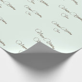Aangepaste naam romantisch verlooppapier op jaarba cadeaupapier (Hoek)