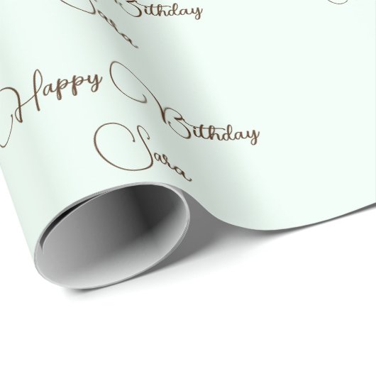 Aangepaste naam romantisch verlooppapier op jaarba cadeaupapier (Rol Hoek)