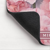 Aangepaste naam Romantische Roze Anjer Waterverf K Muismat (Hoek)