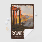 Aangepaste naam Rome Italy Vintage Travel Golfhanddoek (Insitu)