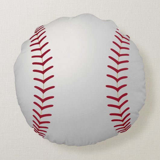 Aangepaste naam Rond Baseball-Sierkussen Rond Kussen (Achterkant)
