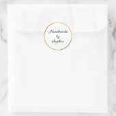 aangepaste naam ronde sticker (Tas)