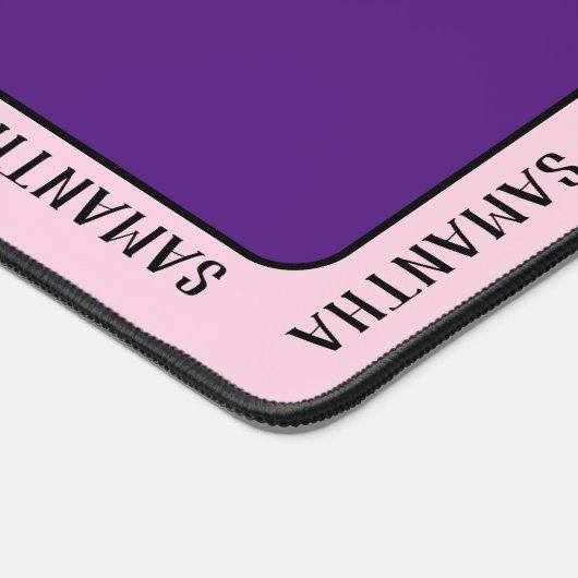 Aangepaste naam rondom gepersonaliseerd bureaumat (Hoek)