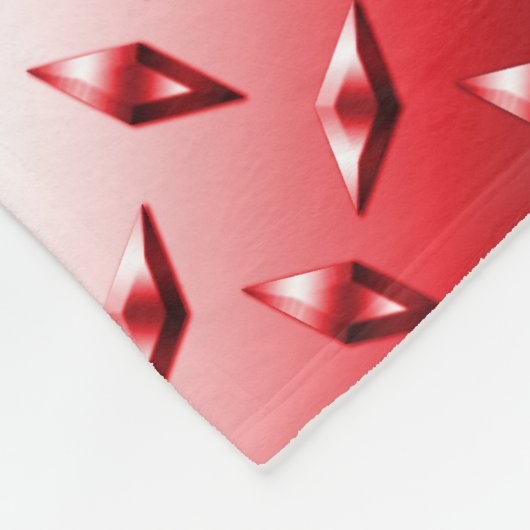 Aangepaste naam rood diamant bord staal fleece deken (Hoek)