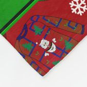Aangepaste naam rood geveesdroogd kerstfeest fleece deken (Hoek)